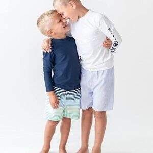 RuggedButts Toddler Swim Trunks Rash Guard 18-24 Months